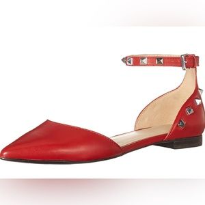Marc Fisher Abbale Red Studded Flats size 10